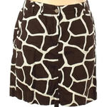 Lands' End Lands’ End Women's Brown & White Giraffe Golf Tennis Athletic Skort Size 6 Small Photo 0