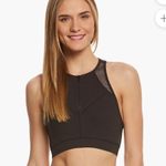 Betsey Johnson black Performance Zip Front Mesh Yoga Sports Bra sz small Photo 2