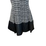 Ralph Lauren Lauren Womens Tweed Faux Leather Trim Fit Flare Dress Size 6 Career Photo 3
