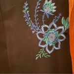 Calvin Klein Shift Knee Length Blue Embroidered Floral Dress Size 12 Photo 6