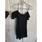 SO  Black Dress Off Shoulder Ruffle Tiered Casual‎ Sundress Summer Small Photo 3