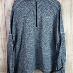 Nike Dri-Fit Running Heather Gray Quarter-Zip Pullover Photo 0