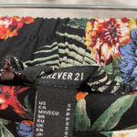 Forever 21 F21 Black Multicolored Tropical Floral Printed High-Waist Shorts - S Photo 8