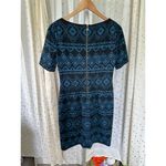Tahari By ASL Women's Southwestern Aztec Geometric Back Zip Sweater Dress 4 Photo 2