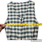 Mango  Gingham Printed Jumpsuit in Green Photo 4