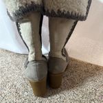 American Eagle Vintage Y2K Crochet Moccasin Wedge Boots Size 6.5 Photo 3
