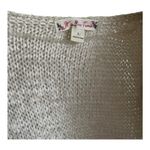 it's our time  Ivory Crochet Fringe Sweater Duster Size L Photo 10