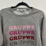 Rebecca Minkoff NWT Girl Power Graphic Gray Crewneck Sweatshirt Size Medium Photo 1