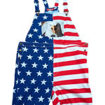 Shinesty The Screamin Eagles Women's Unisex American Flag Shortalls XL Red Photo 0