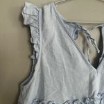 ZARA  trf Collection Cotton Babydoll Flutter Sleeve Top Photo 6