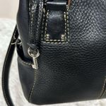 Fossil Black Pebble Leather Stitches Medium Shoulder Satchel HandBag Purse EUC. Photo 1