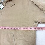 Alpine Design  Tan Sandy Clay 100%Organic Cotton Corduroy Quilted hooded Jacket L Photo 7