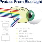 Gamma Ray Computer Blue Light Blocking Gaming Reading Glasses w/ Amber Tint and Anti Glare UV Digital Eyestrain Photo 4