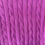 Lauren Ralph Lauren Purple Cable Knit Fisherman Preppy Sweater Size XS Photo 4