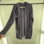 Barefoot Dreams CozyChic Lite Hooded Open Front Cardigan Gray 1X Photo 1