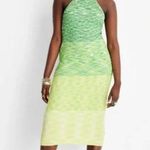 Future Collective With Alani Noelle Midi Halter Tie Neck Knit Sweater Dress XS Green Photo 2