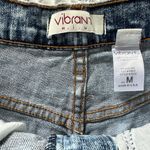 Vibrant  MIU Jean shorts American flag in back - high rise Photo 2