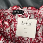 Just Quella Red Floral Smocked Mini Dress Size 4-6 (S) NWT Photo 5