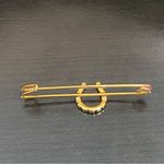 Vintage The Finishing Touch of Kentucky Green Rhinestones Horseshoe Brooch Photo 8