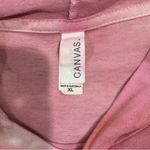 Bella Canvas Orange and Pink Ombré Tunic Top Hoodie Pullover Lace Hem Floral Pattern XL Photo 6