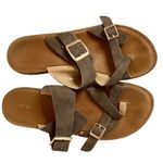 Top Moda Pleather Double Buckle Slip-On Footbed Slides Photo 2