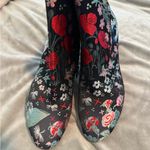 Vince Camuto  Black Floral Embroidered Heeled Boots Photo 1