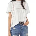 Free People LARGE Le Femme Tee in Ivory BNWTS Photo 8