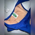 J.Crew Heritage Scoop Neck Bikini Top Plus Size 2X Blue Retro Swim Beach New Photo 3