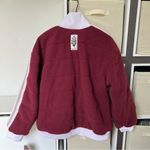 Free People NWT  FP Movement Fleecy Sherpa Scrunchy Pippa Jacket in Burgundy Red Photo 3