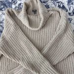 Aerie  Textured Cream Cowl Neck Sweater Photo 1