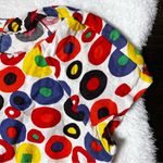 Vintage Polka Dot Zip Front Cap Sleeve Top Size M Photo 1