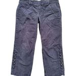 Free People  Capri Pants Women 6 Brown Corduroy Button Pirate Pants Y2K Low Rise Photo 0