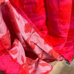 Kate Spade  x Target Pink and Red Floral Linen blend V-Neck Dress Photo 4