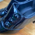 Studio Works  Black Patent 50s Style Office Shoe Slip On Heel Button Accent 8.5 Photo 4