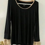 Soft Surroundings  Womens T-Shirt Black Photo 0