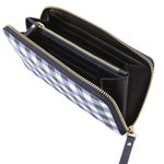 Kate Spade  Hyde Lane Gingham Michele Zip Around Wallet in Navy White, New w/ Tag Photo 2