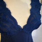 CLO INTIMO | Fortuna Racerback Chemise | Women's Size Medium Blue Photo 3