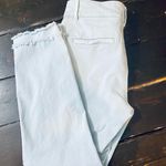 Loft Blue Ankle Cropped Jeans with Distressed Hem Photo 3