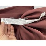 ZARA Women's Shift Dress Solid Burgundy Size Medium Long Sleeve Knee Length Photo 3