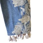 Topshop Moto Blue Floral Embroidered Straight Leg Jeans 26 hippie boho chic Photo 2