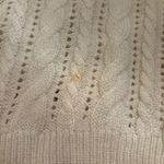American Eagle  outfitters  Size: medium  White cable knit sweater Small stain in front shown in photo  #preppy Photo 3
