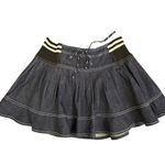 Anthropologie Pilcro Sporty Tiered Denim Mini Skirt Size Large Blue Photo 9