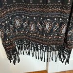 Forever 21 Black paisley boho crochet festival top Size Small Photo 7