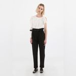 Isa Arfen Paper Bag Trouser with Boderie Trim Photo 9