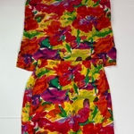 Henri Bendel  Vintage 2 Piece Skirt Set Colorful Floral Silk Size 8 Photo 0