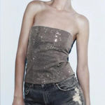 ZARA  Strapless Rhinestone Top Photo 0