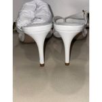 Schutz Ethel Sandals in White Leather 7.5 Womens High Heels Slides Thong Photo 6