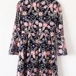 Monique Lhuillier ML x Anthropologie Mini Dress in Black Floral Photo 7