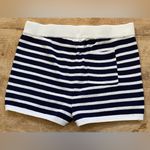 Aerie Women’s Sz M? Navy/White Stripe Knit Sweater Shorts Photo 3