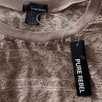 Pure Rebel NWT lace taupe stretchy top Tan Photo 1